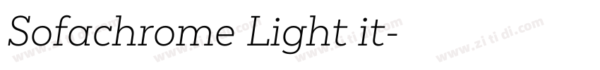 Sofachrome Light it字体转换